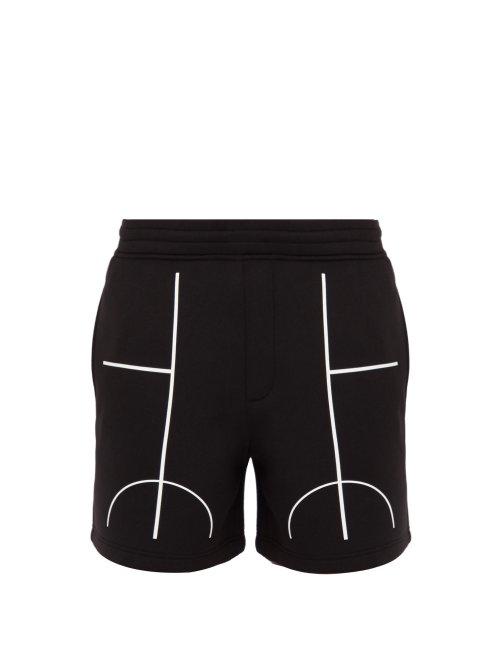 Matchesfashion.com Blackbarrett By Neil Barrett - Court Line Track Shorts - Mens - Black