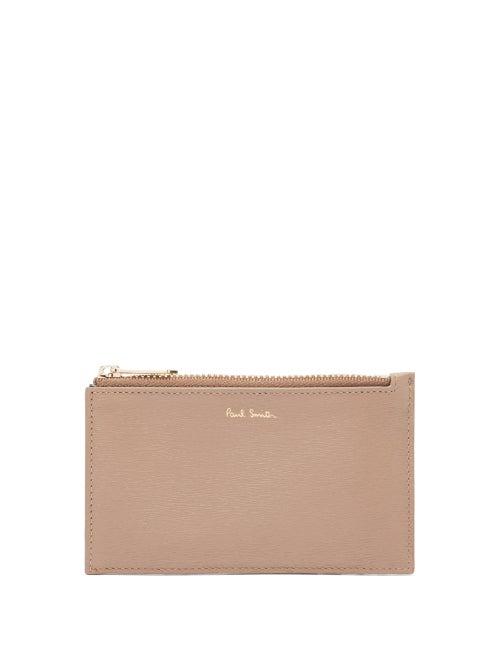 Matchesfashion.com Paul Smith - Grained Leather Cardholder - Mens - Grey