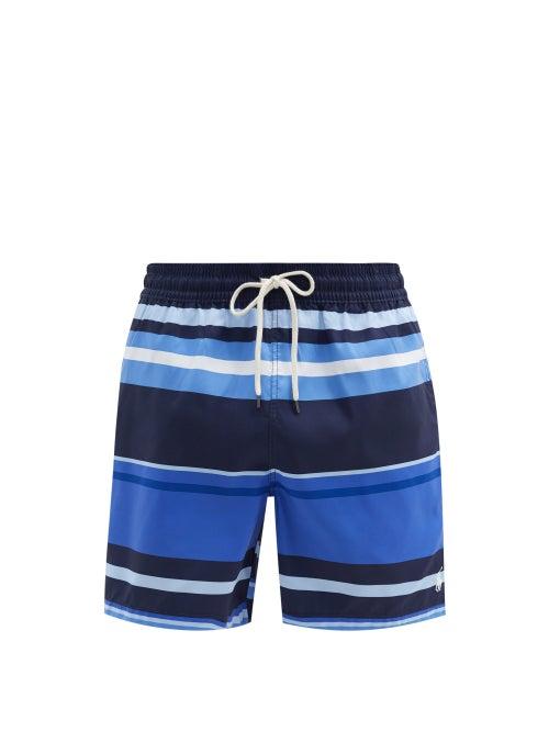 Matchesfashion.com Polo Ralph Lauren - Traveller Striped Swim Shorts - Mens - Blue Multi