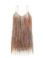 Ashish - Fringed Sequinned Mini Dress - Womens - Multi