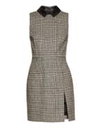 Saint Laurent Hound's-tooth Wool Dress
