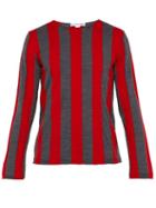 Matchesfashion.com Comme Des Garons Shirt - Striped Wool Blend Sweater - Mens - Red