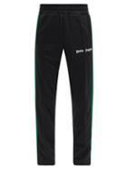 Matchesfashion.com Palm Angels - College Side-stripe Jersey Track Pants - Mens - Black