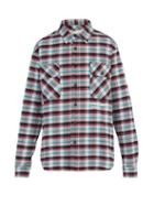 Matchesfashion.com Off-white - Checked Cotton Blend Shirt - Mens - Grey