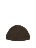 Matchesfashion.com Raey - Ribbed Knit Merino Wool Beanie Hat - Mens - Khaki
