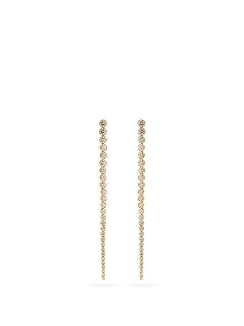 Matchesfashion.com Sophie Bille Brahe - Sandro Grande Diamond & 18kt Gold Drop Earrings - Womens - Yellow Gold