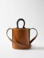 Chlo - Louela Small Blanket-stitched Leather Bucket Bag - Womens - Tan