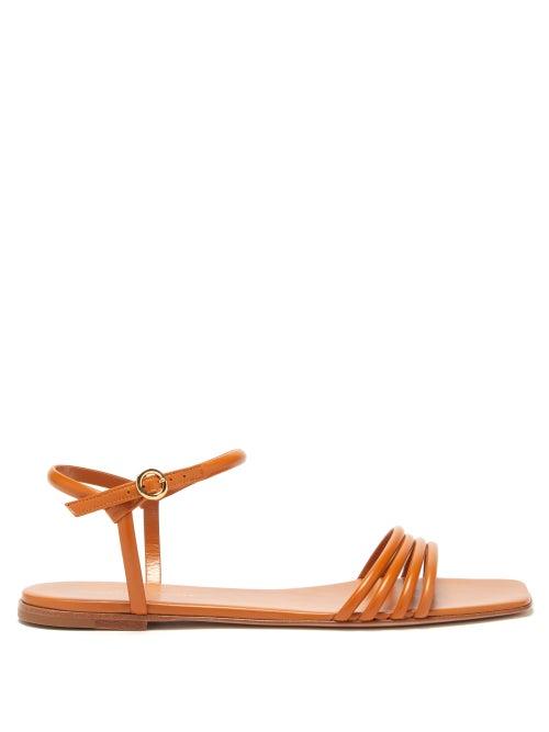 Ladies Shoes Gianvito Rossi - Ankle-strap Leather Sandals - Womens - Tan