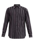 Matchesfashion.com Sunflower - Adrian Striped Cotton Shirt - Mens - Black