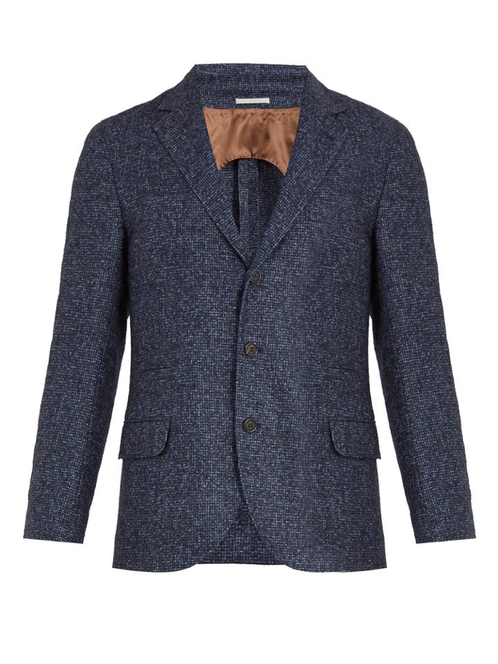Brunello Cucinelli Single-breasted Notch-lapel Checked Blazer