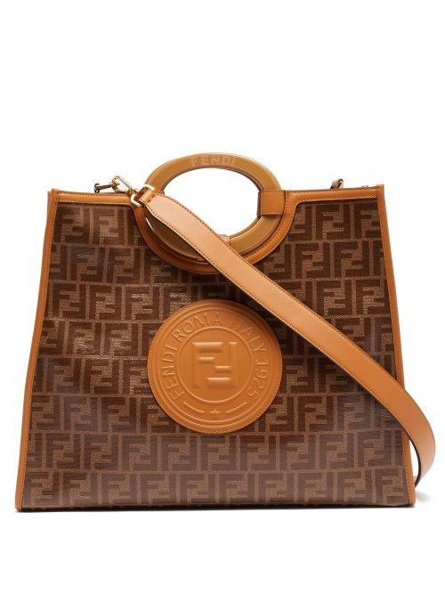 Matchesfashion.com Fendi - Runaway Medium Ff Coated Canvas Tote Bag - Womens - Tan Multi
