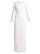 Matchesfashion.com Givenchy - Crystal And Faux Pearl Embellished Gown - Womens - White
