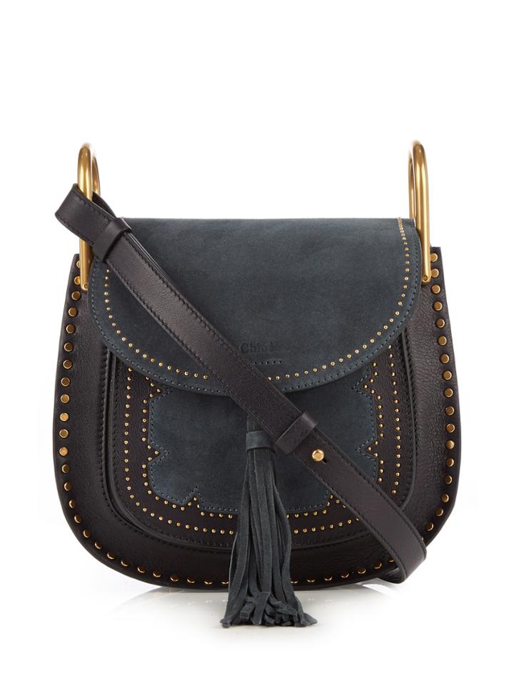 Chloé Hudson Small Suede And Leather Shoulder Bag