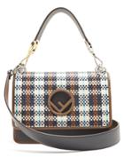 Fendi Kan I Contrast-panel Leather Shoulder Bag