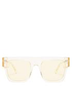 Matchesfashion.com Stella Mccartney - Flat Top D Frame Sunglasses - Womens - Yellow