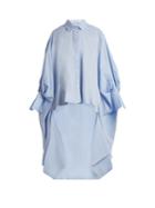 Palmer/harding Point-collar Cotton-blend Poplin Shirt