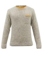 Inis Mein - Layered-hem Merino-blend Sweater - Mens - Grey Multi
