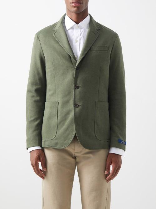 Polo Ralph Lauren - Single-breasted Technical-blend Knitted Blazer - Mens - Khaki