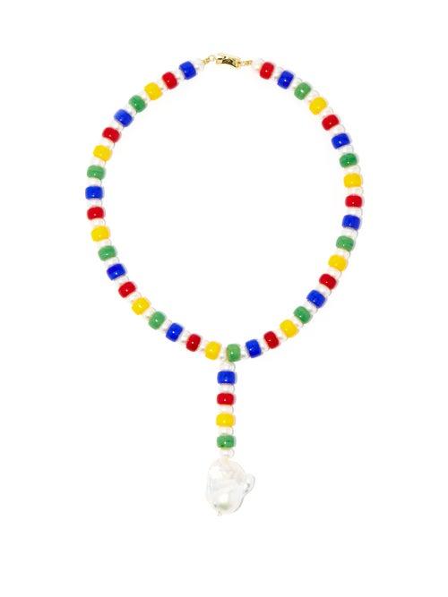 Matchesfashion.com Timeless Pearly - Pearl Pendant And Beaded Necklace - Womens - Multi