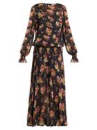 Matchesfashion.com Preen Line - Rylee Floral Print Dress - Womens - Black Print
