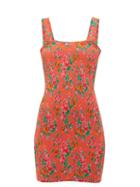 Matchesfashion.com Rhode - Jasmine Floral Print Shirred Cotton Mini Dress - Womens - Red Print
