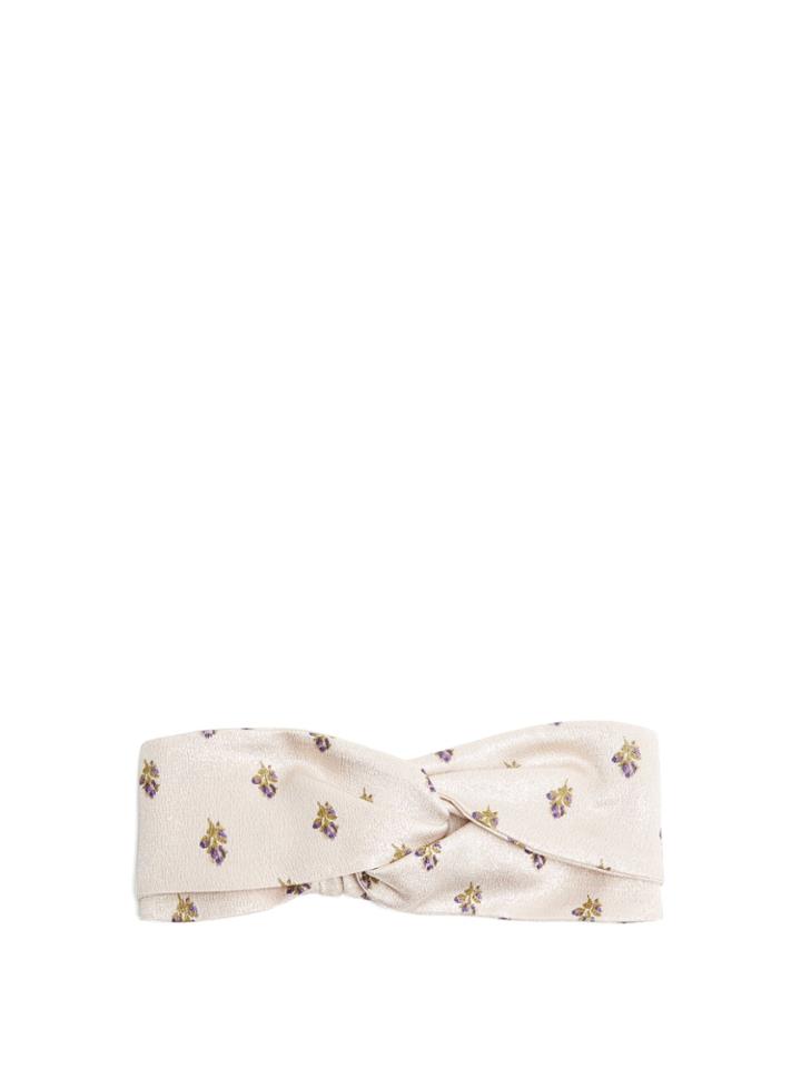 Valentino Floral-jacquard Turban Headband