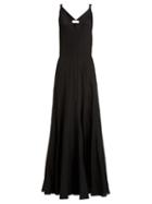 Matchesfashion.com Raey - Multi Seam Twist Strap Silk Dress - Womens - Black