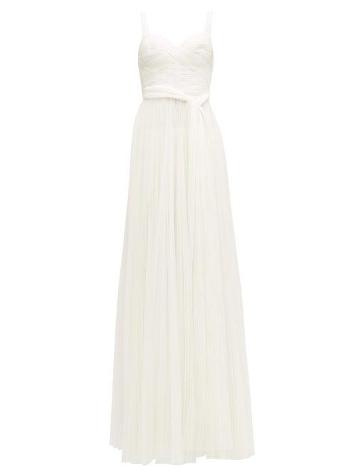 Matchesfashion.com Maria Lucia Hohan - Sienna Polka Dot Tulle Dress - Womens - White