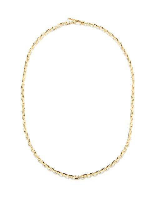 Lizzie Mandler - Knife Edge Diamond & 18kt Gold Necklace - Womens - Yellow Gold