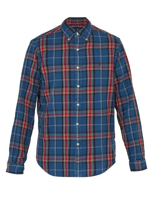 Matchesfashion.com Polo Ralph Lauren - Checked Cotton Shirt - Mens - Blue Multi