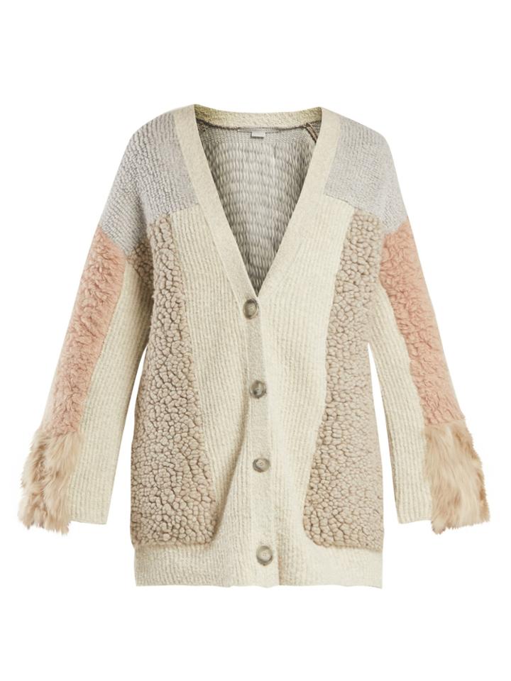 Stella Mccartney Patchwork Wool-blend Cardigan