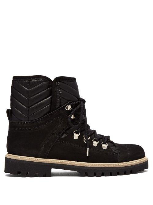 Matchesfashion.com Ganni - Edna Shearling Lined Suede Boots - Womens - Black