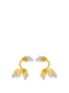 Matchesfashion.com Marni - Painted Crystal Clip On Ear Cuffs - Womens - Yellow Silver