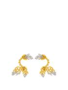Matchesfashion.com Marni - Painted Crystal Clip On Ear Cuffs - Womens - Yellow Silver