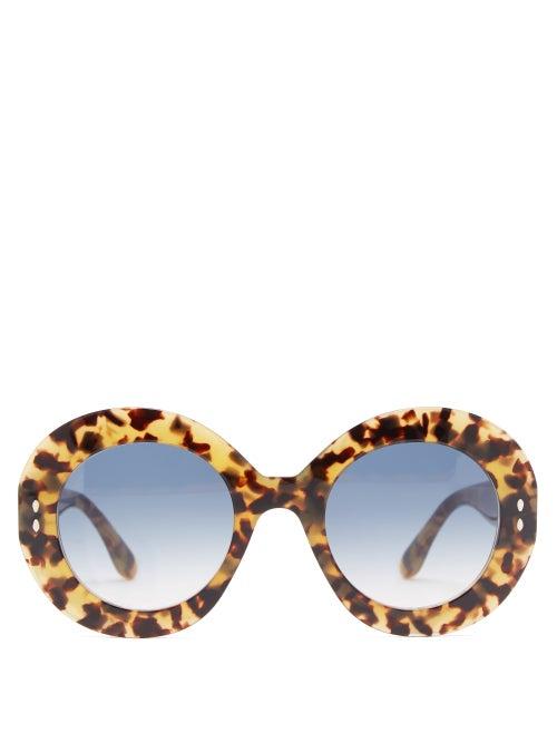 Isabel Marant Eyewear - Round Tortoiseshell-acetate Sunglasses - Womens - Brown