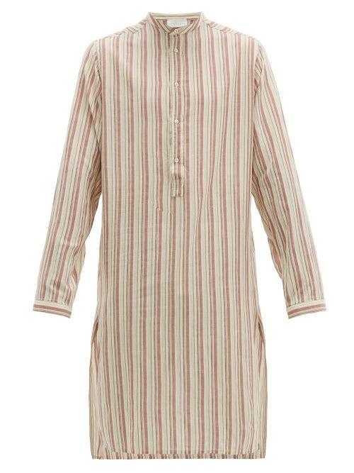 Matchesfashion.com Arj - The Koral Striped Cotton Kaftan - Mens - Red Multi
