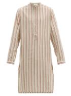 Matchesfashion.com Arj - The Koral Striped Cotton Kaftan - Mens - Red Multi