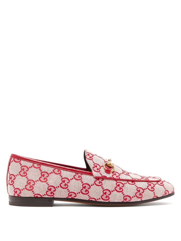 Gucci Jordaan Logo-jacquard Loafers
