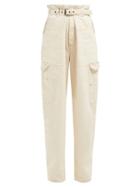 Matchesfashion.com Isabel Marant - Inny Paperbag Waist Jeans - Womens - Ivory