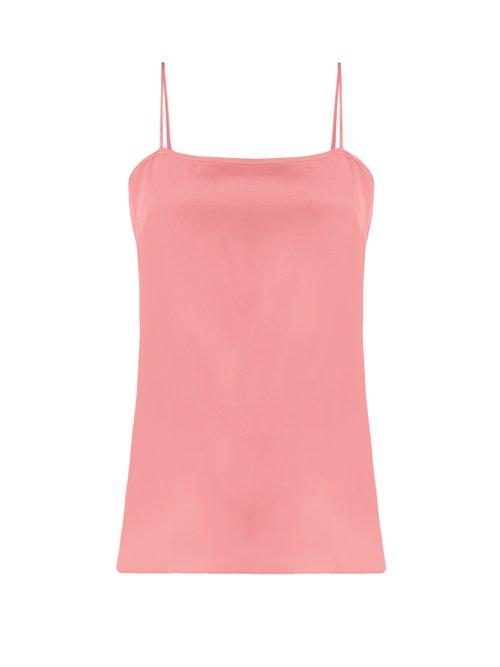 Matchesfashion.com Racil - Pumkin Square Neck Silk Crepe Cami Top - Womens - Pink