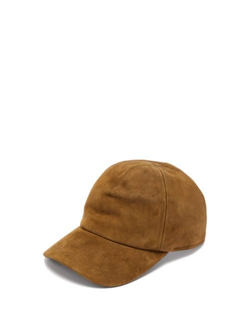 Matchesfashion.com Isabel Marant - Tyron Logo Embroidered Suede Baseball Cap - Womens - Khaki