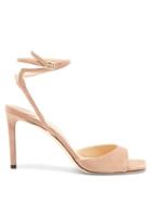 Matchesfashion.com Jimmy Choo - Mori Wraparound-strap Suede Sandals - Womens - Light Pink