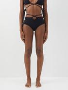 Christopher Esber - Cutout High-rise Bikini Briefs - Womens - Black