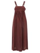 Belize - Louisa Braided-strap Cotton-poplin Dress - Womens - Brown