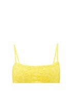 Matchesfashion.com Mara Hoffman - Sia Floral-cloqu Bikini Top - Womens - Yellow