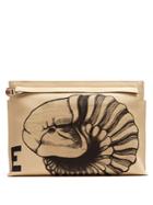 Loewe Fossil-print Canvas Pouch