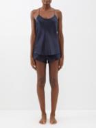Olivia Von Halle - Bella Silk-satin Pyjama Set - Womens - Navy