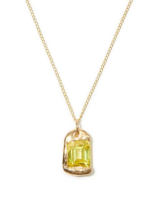 Matchesfashion.com Bleue Burnham - The Rose Recycled-gold Pendant Necklace - Mens - Yellow