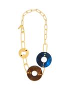 Matchesfashion.com Marni - Chain And Disc Necklace - Womens - Blue