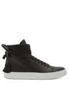 Buscemi 100mm Weave Leather High-top Trainers